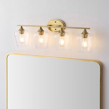 Jayne Iron/Glass Cottage Rustic LED Vanity Light